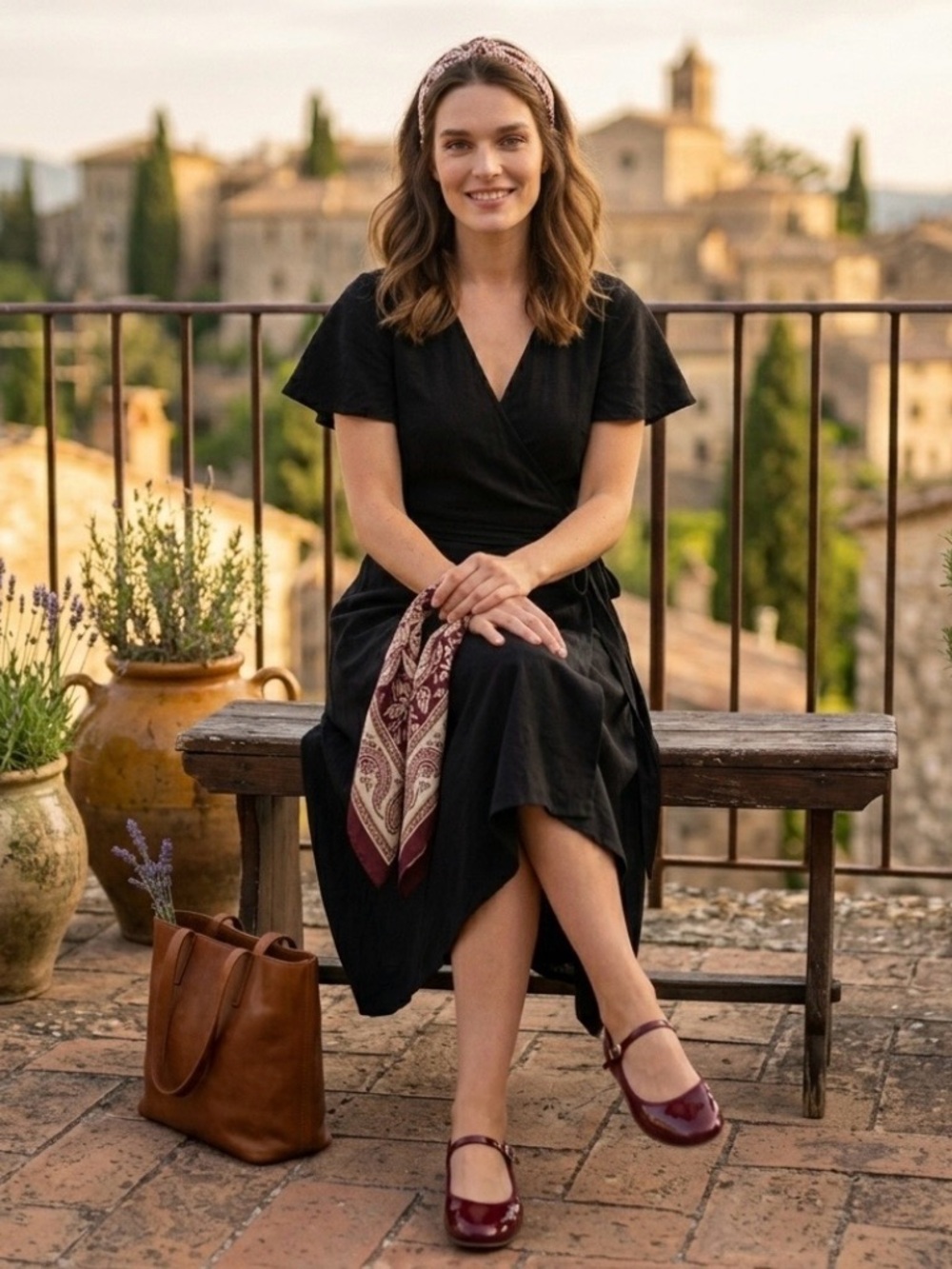 NWT Pact Cafe Crepe Faux Wrap Midi Dress Black Organic Cotton Minimalist S - Picture 1 of 16